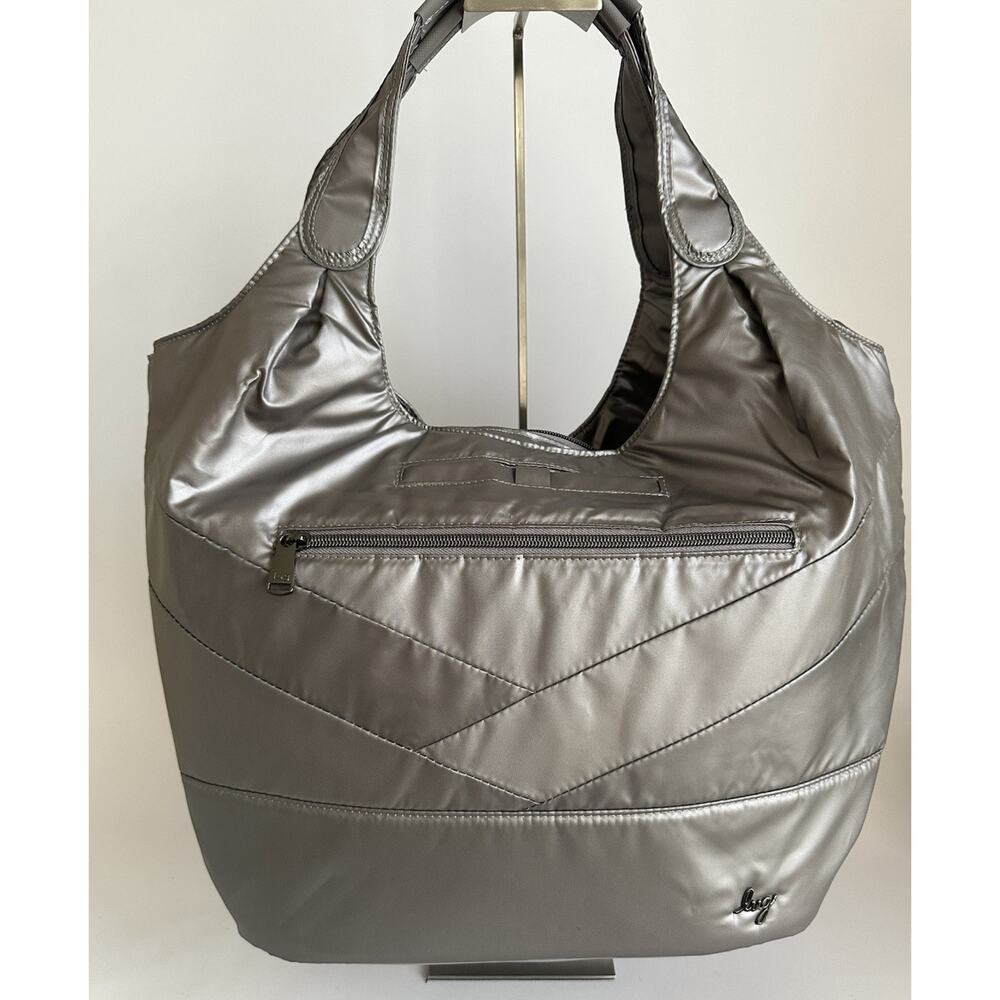 Lug Gondola SE Tote Bag Pearl Metallic Travel Handbag Purse Double Handles New